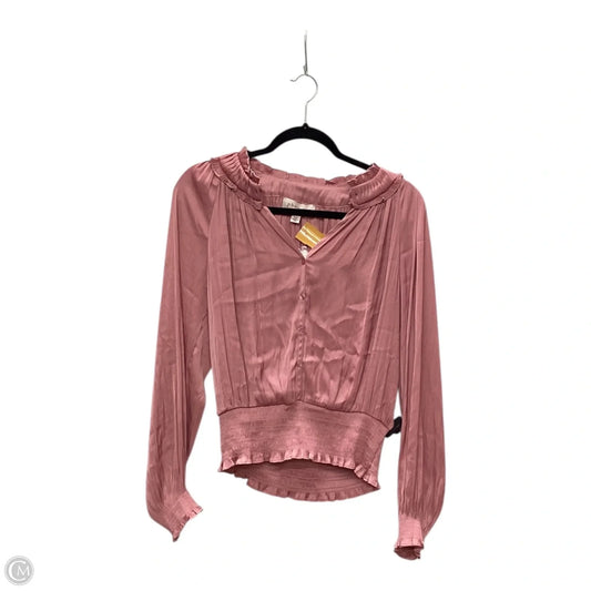 Top Long Sleeve By Philosophy In Pink, Size: S