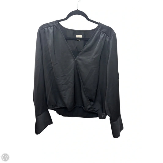 Blouse Long Sleeve By A New Day In Black, Size: L