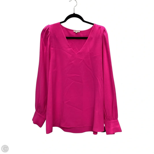 Blouse Long Sleeve By Jodifl In Pink, Size: L
