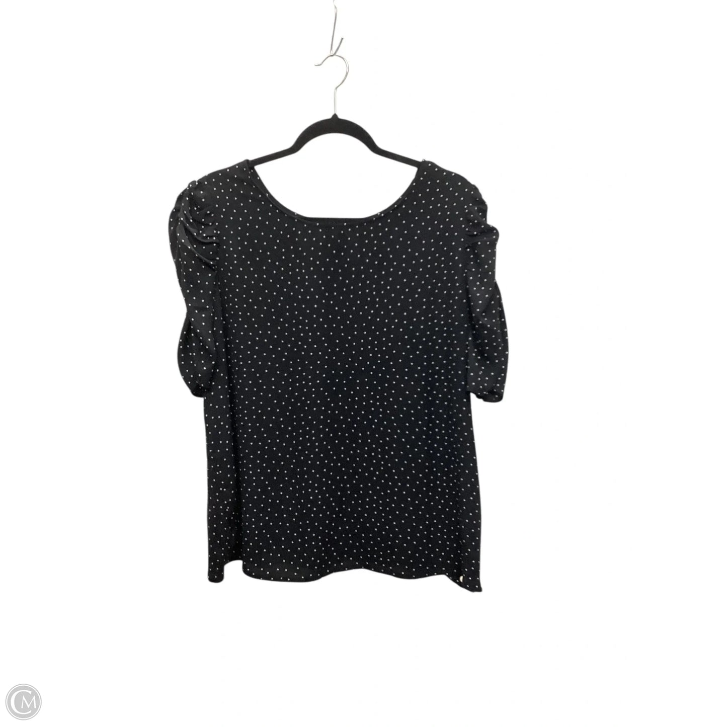 Blouse Short Sleeve By Loft In Black & White, Size: Xl