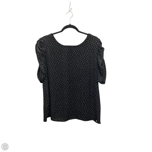 Blouse Short Sleeve By Loft In Black & White, Size: Xl