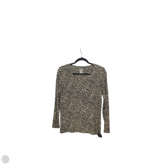 Blouse Long Sleeve By Chicos In Animal Print, Size: M