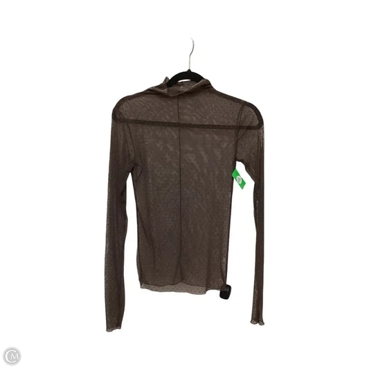 Blouse Long Sleeve By Free People In Brown, Size: S