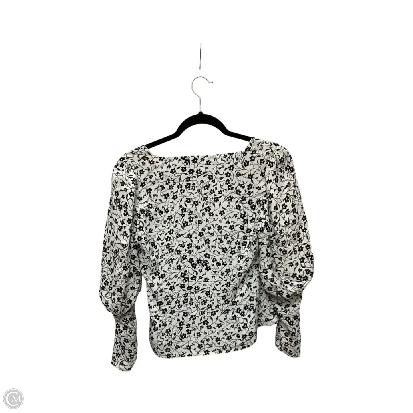 Designer Blouse 3/4 Sleeve By Astr The Label In Black & White, Size: S