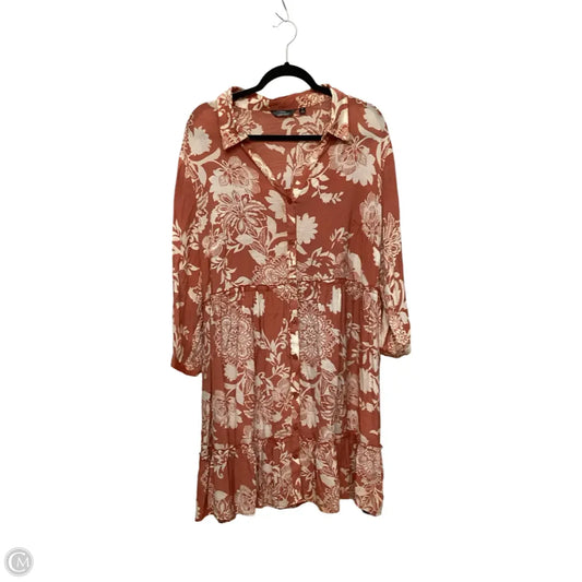 Dress Casual Short By Mlle Gabrielle In Orange, Size: 2x