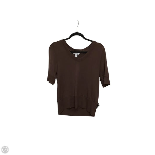 Athletic Top Short Sleeve By Athleta In Brown, Size: S