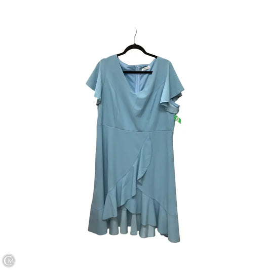 Dress Party Midi By Clothes Mentor In Blue, Size: 3x