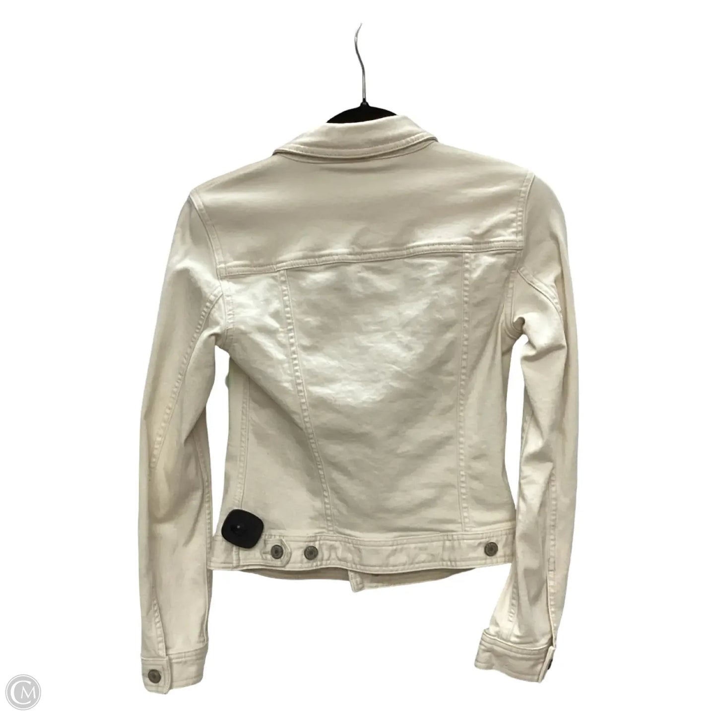Jacket Denim By Talbots In Cream Denim, Size: Xs