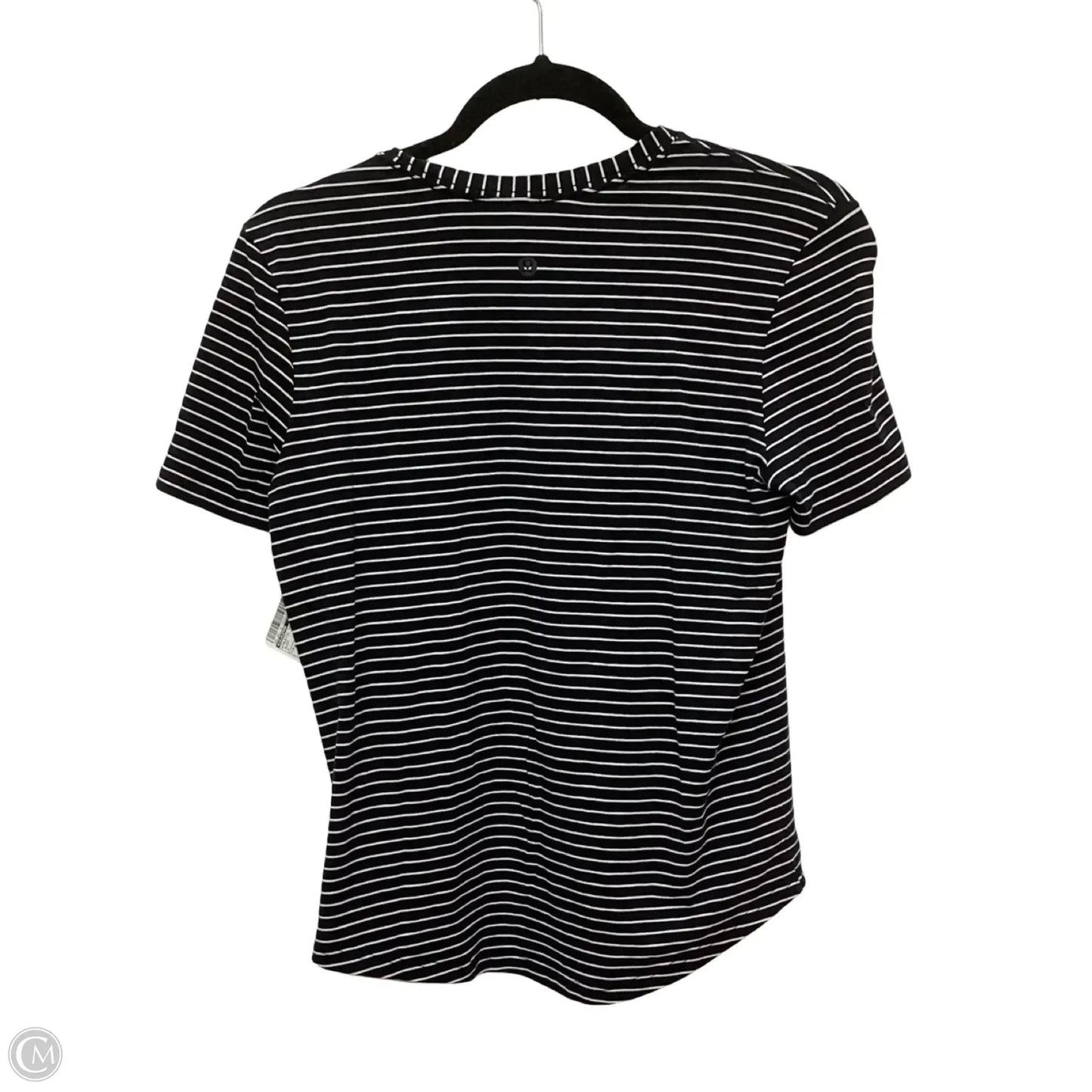 Athletic Top Short Sleeve By Lululemon In Black, Size: 4