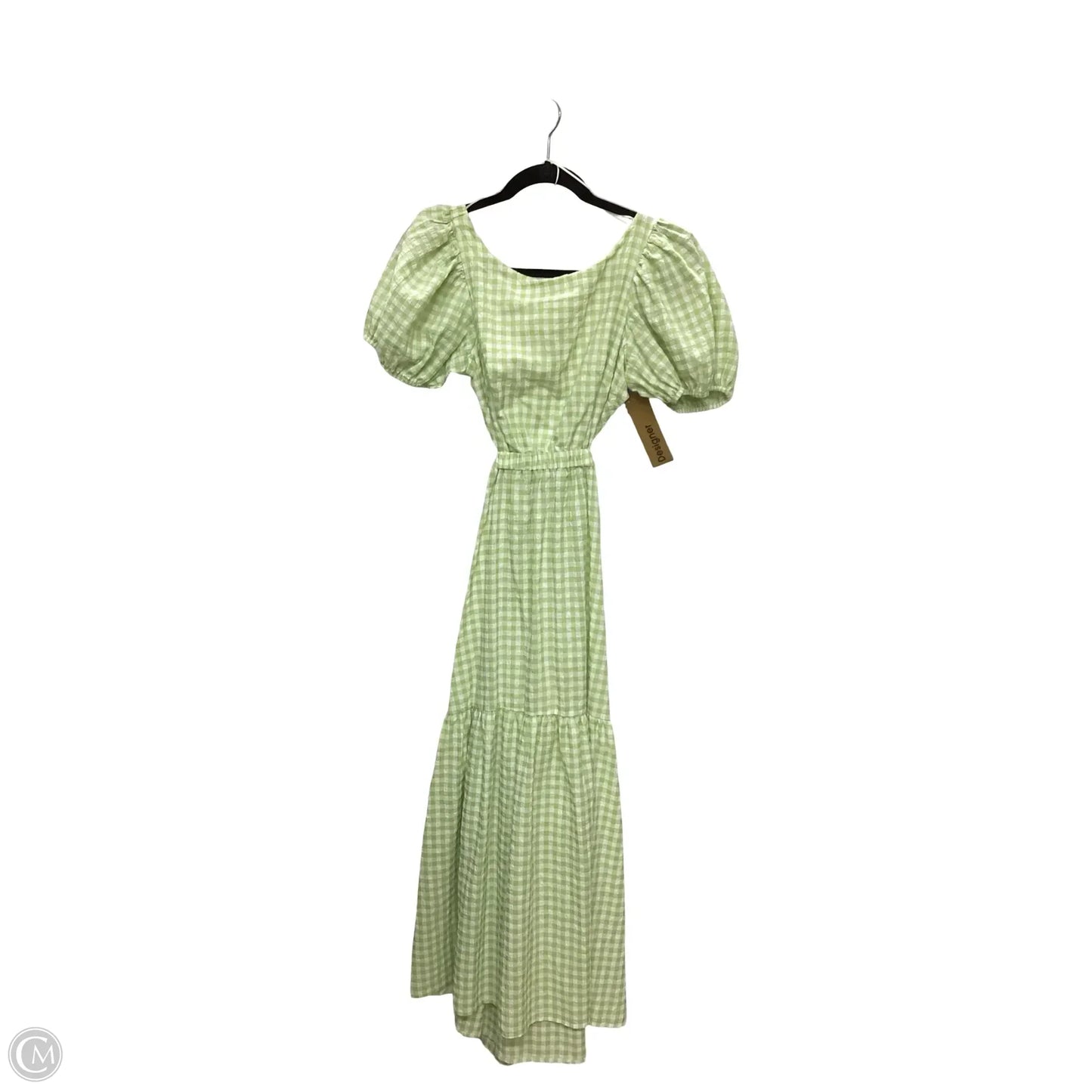 Designer Dress Casual Midi By Mable In Green, Size: M