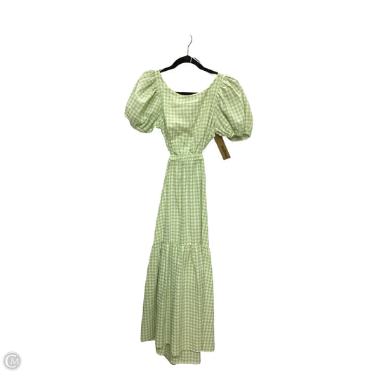 Designer Dress Casual Midi By Mable In Green, Size: M
