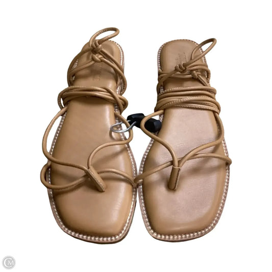 Sandals Flats By Cushionaire In Brown, Size: 9