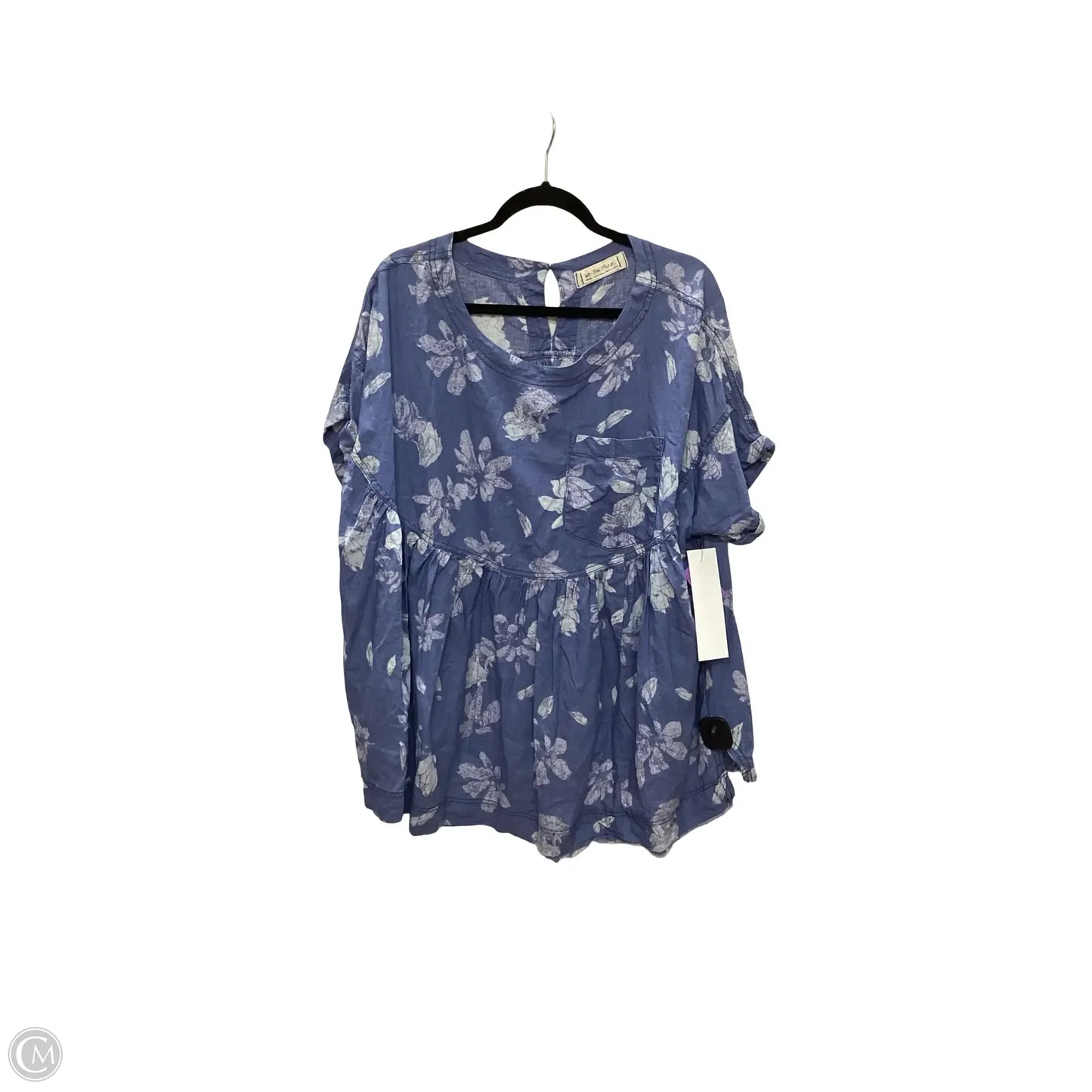 Blouse Short Sleeve By We The Free In Blue, Size: M