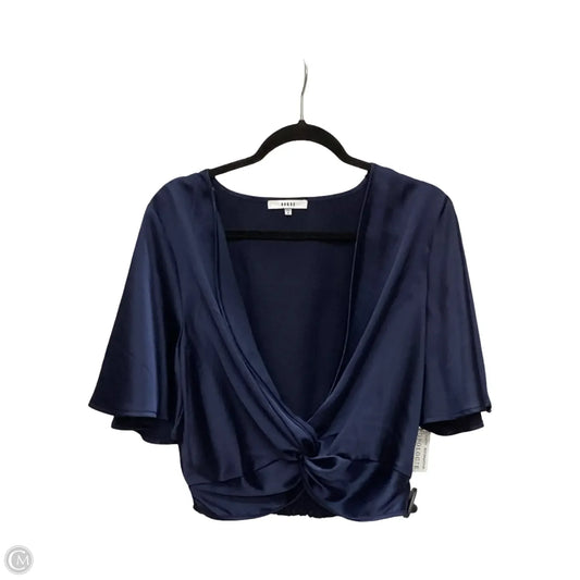 Blouse Short Sleeve By Ro & De In Navy, Size: M