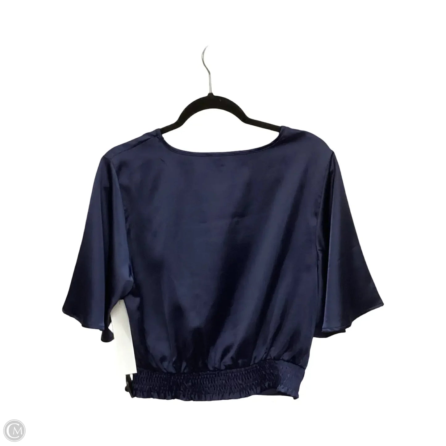 Blouse Short Sleeve By Ro & De In Navy, Size: M