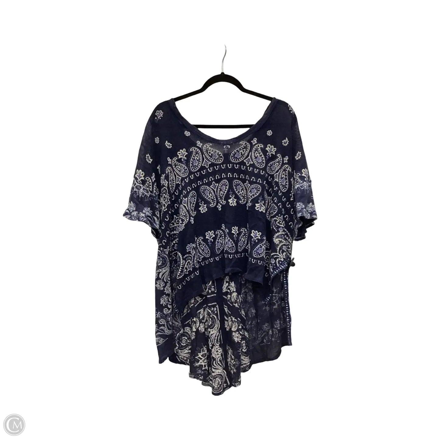 Blouse Short Sleeve By Free People In Blue, Size: Xs