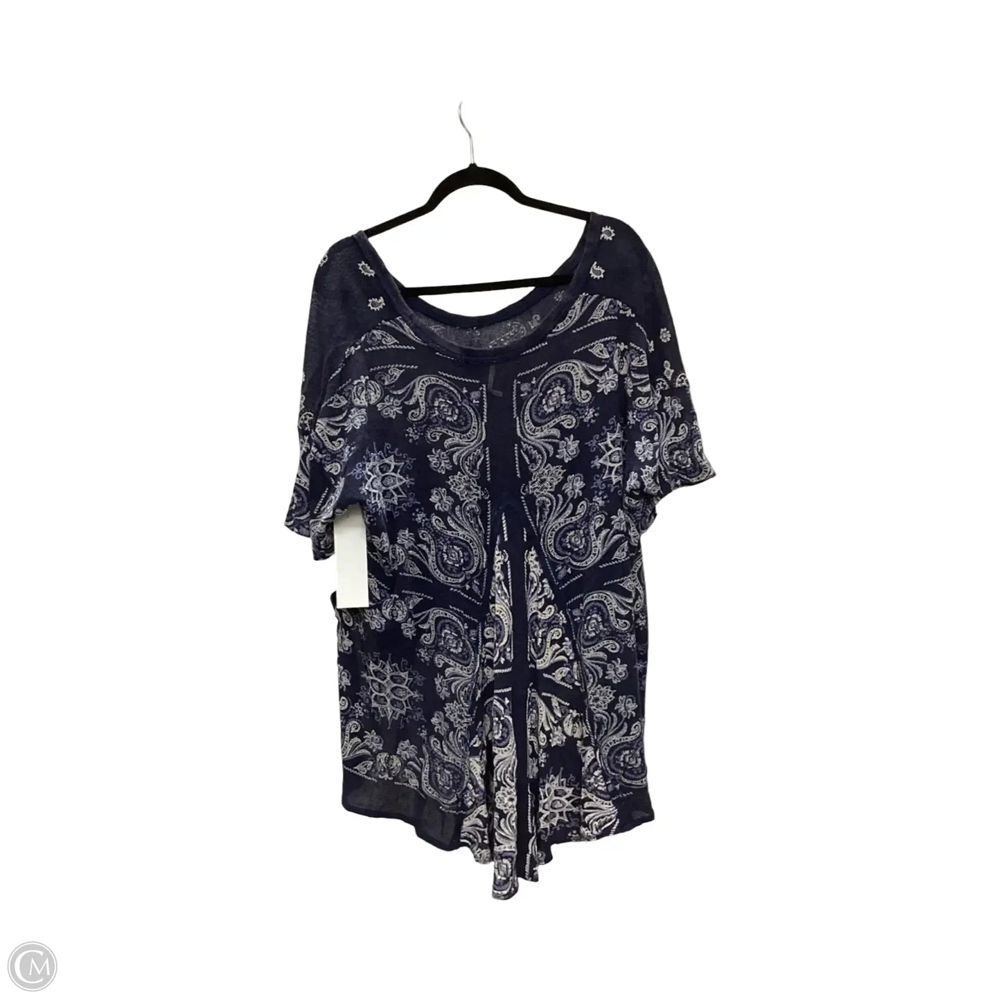 Blouse Short Sleeve By Free People In Blue, Size: Xs