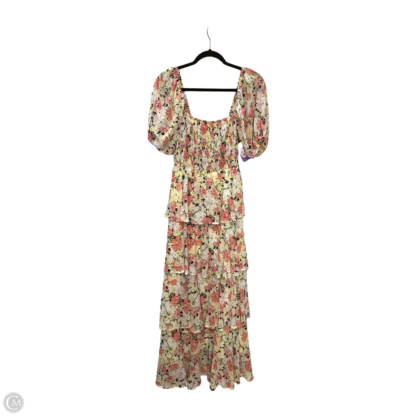 Dress Casual Maxi By Entro In Orange & Yellow, Size: L