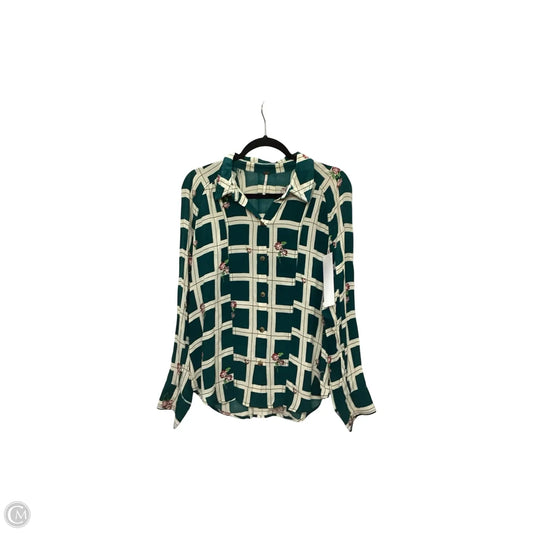 Blouse Long Sleeve By Free People In Green, Size: M