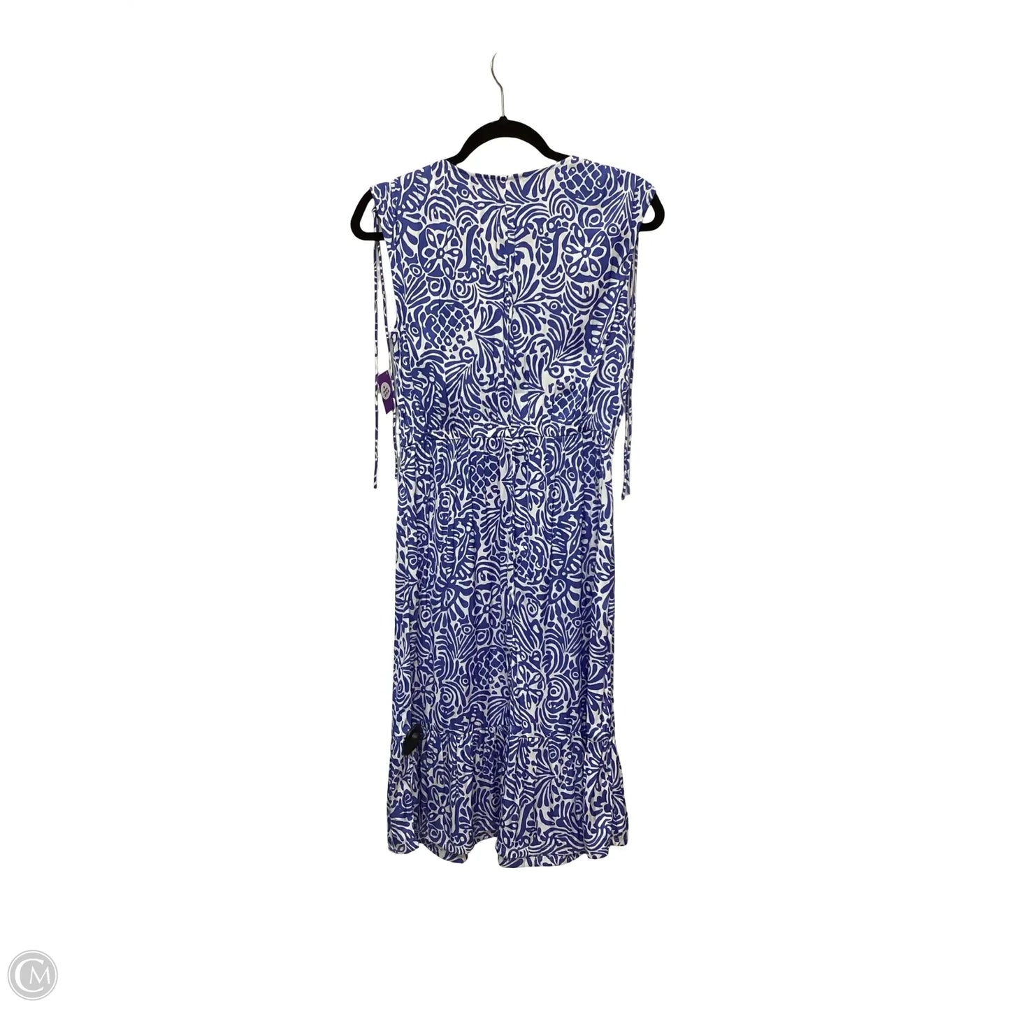 Dress Casual Midi By Loft In Blue & White, Size: Sp