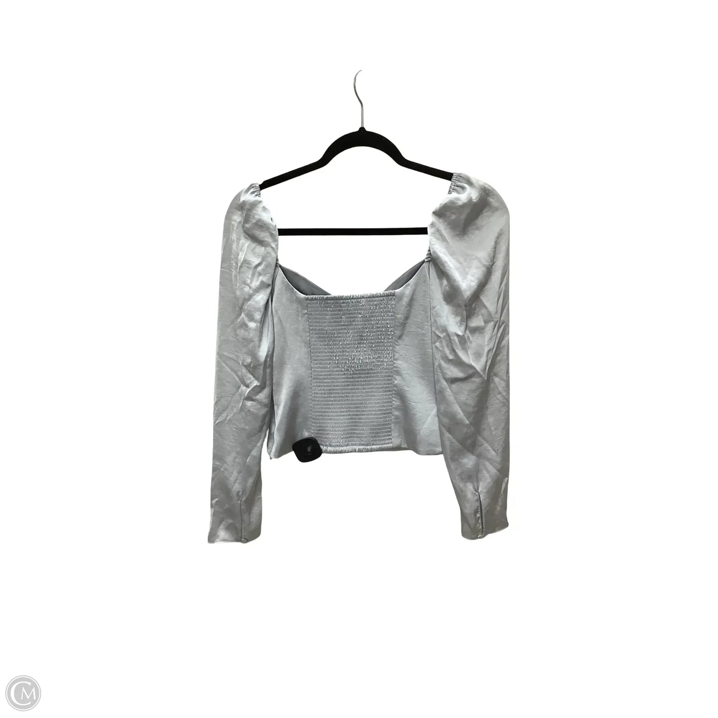 Designer Blouse Long Sleeve By Wilfred In Blue, Size: S