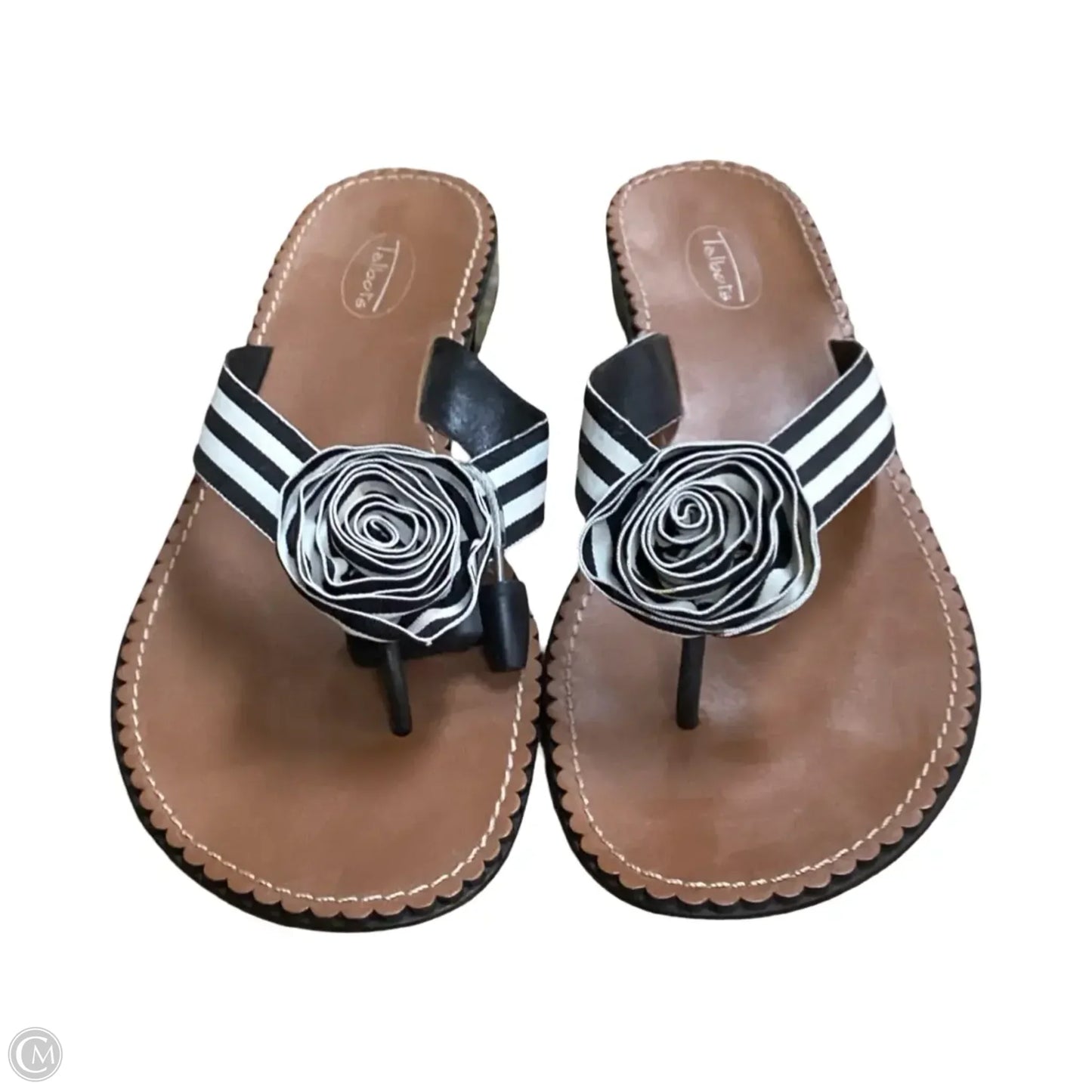 Sandals Flats By Talbots In Black, Size: 10