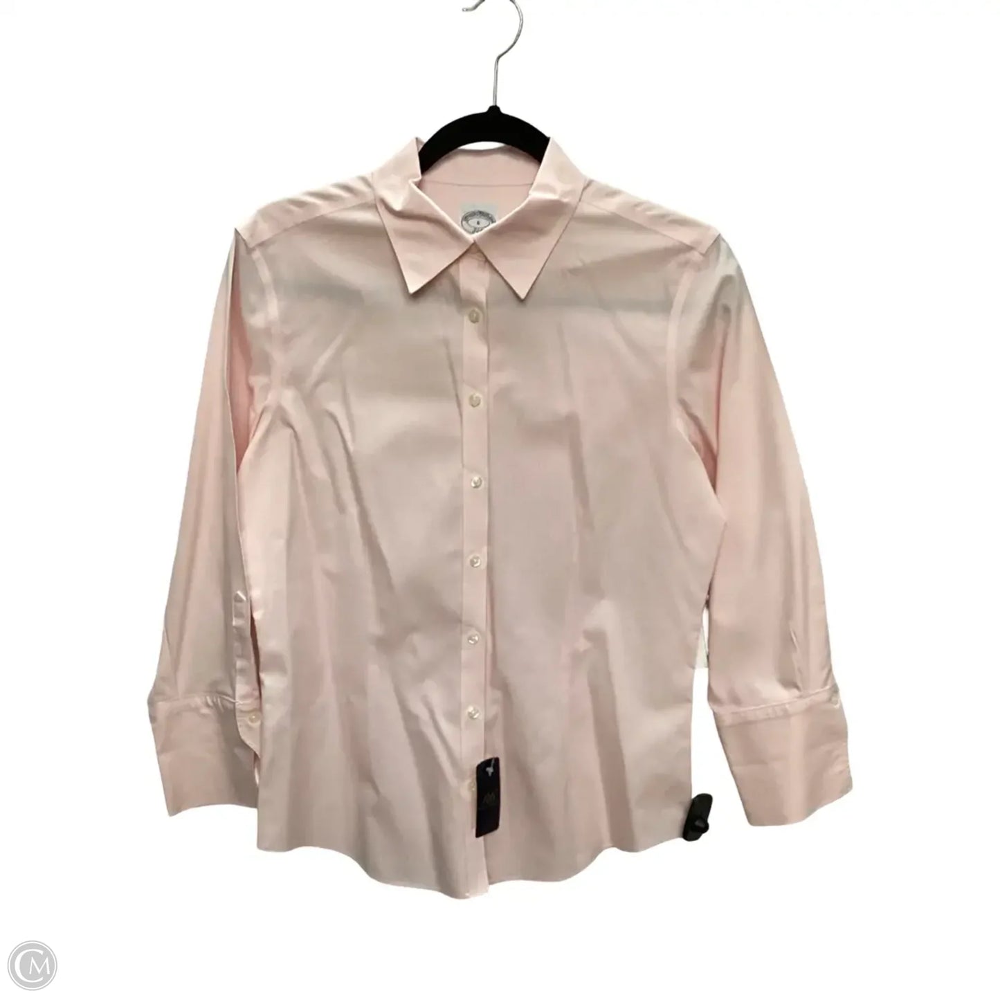 Blouse Long Sleeve By Brooks Brothers In Pink, Size: 6