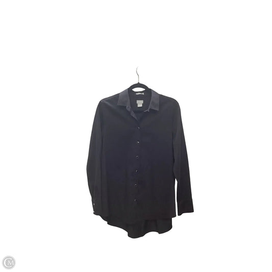 Blouse Long Sleeve By Chicos In Black, Size: 8