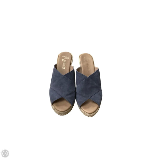 Sandals Heels Wedge By Cmc In Grey, Size: 9.5