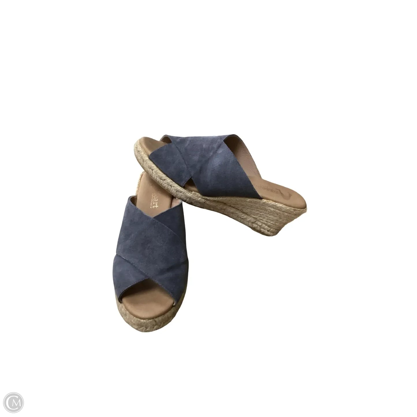 Sandals Heels Wedge By Cmc In Grey, Size: 9.5