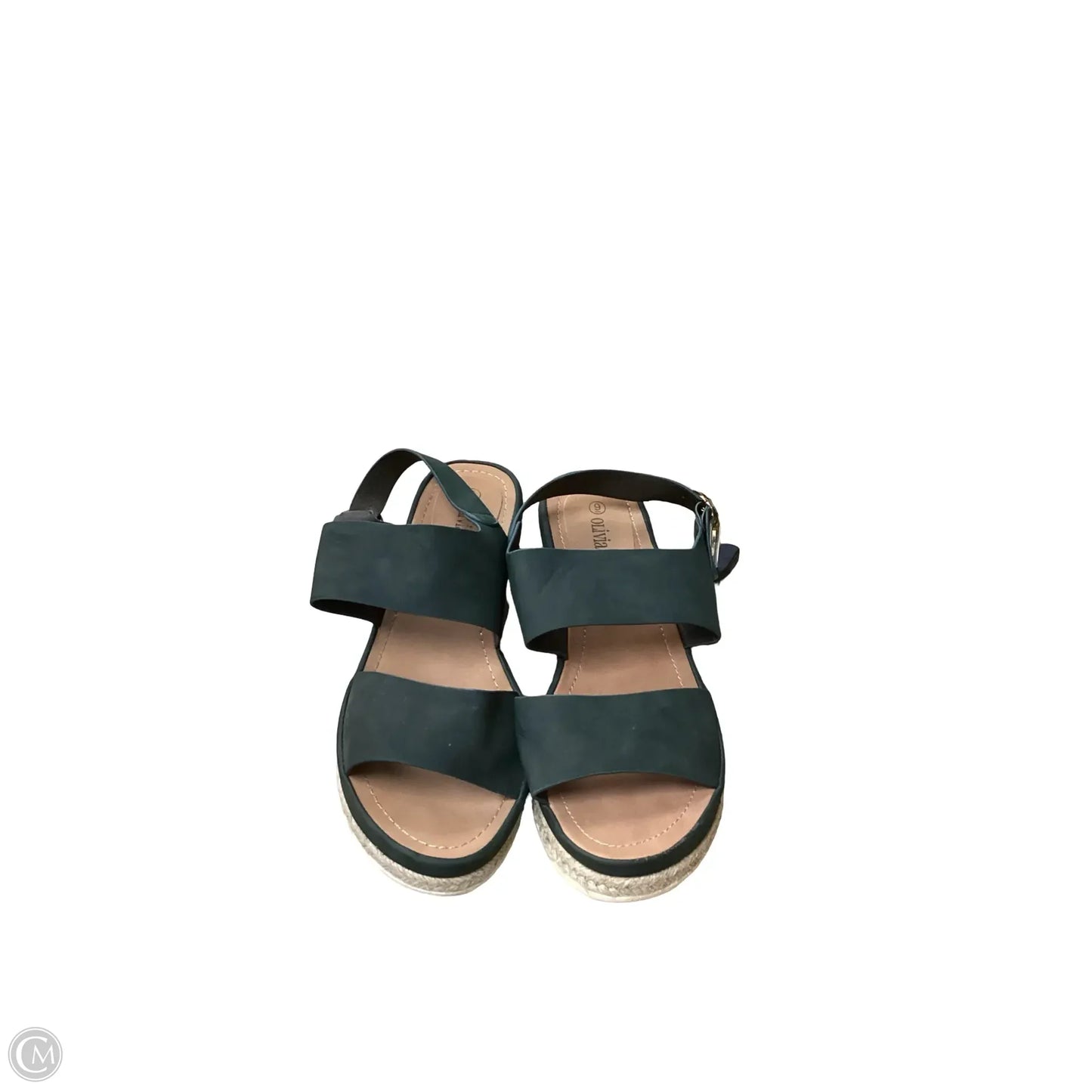 Sandals Flats By Olivia Miller In Green, Size: 9