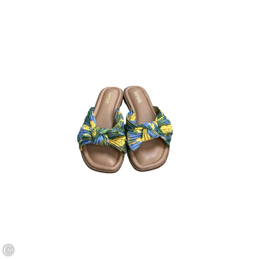Sandals Flats By Kensie In Multi-colored, Size: 6.5