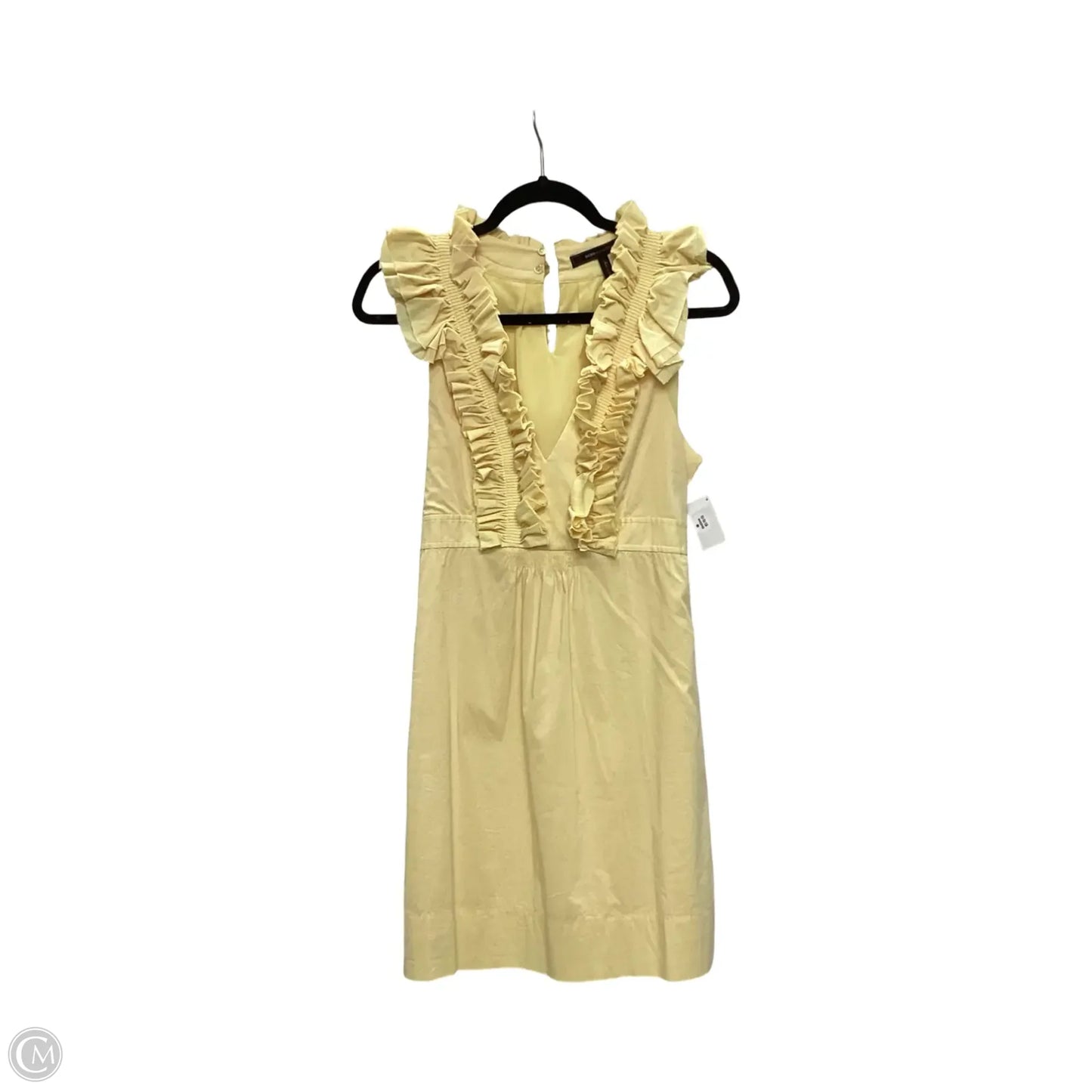 Dress Casual Short By Bcbgmaxazria In Yellow, Size: S
