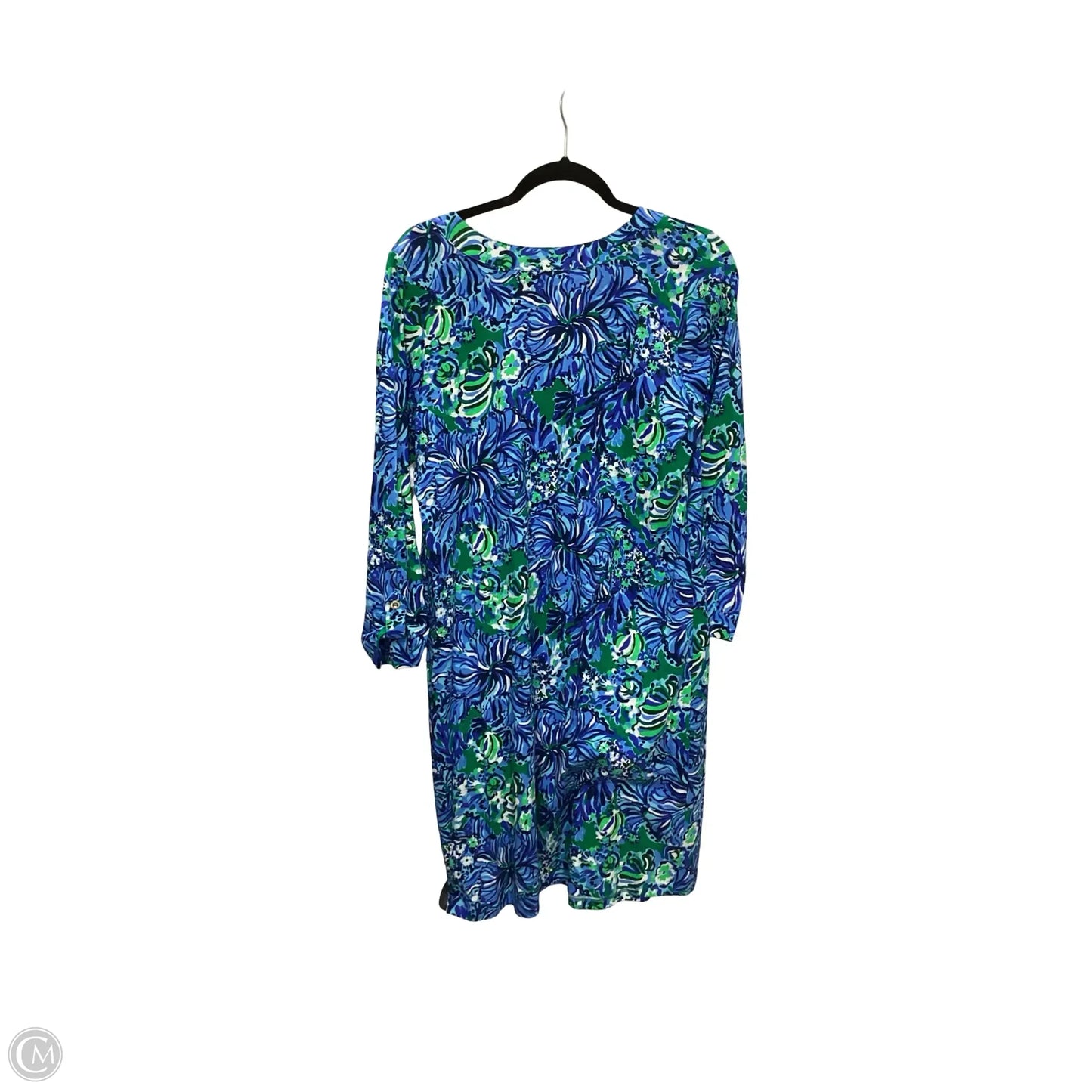 Dress Designer By Lilly Pulitzer In Blue & Green, Size: L