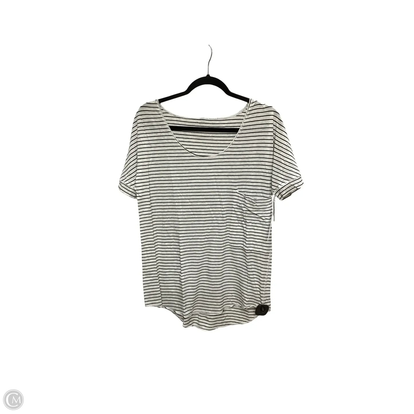 Athletic Top Short Sleeve By Lululemon In Striped Pattern, Size: 6