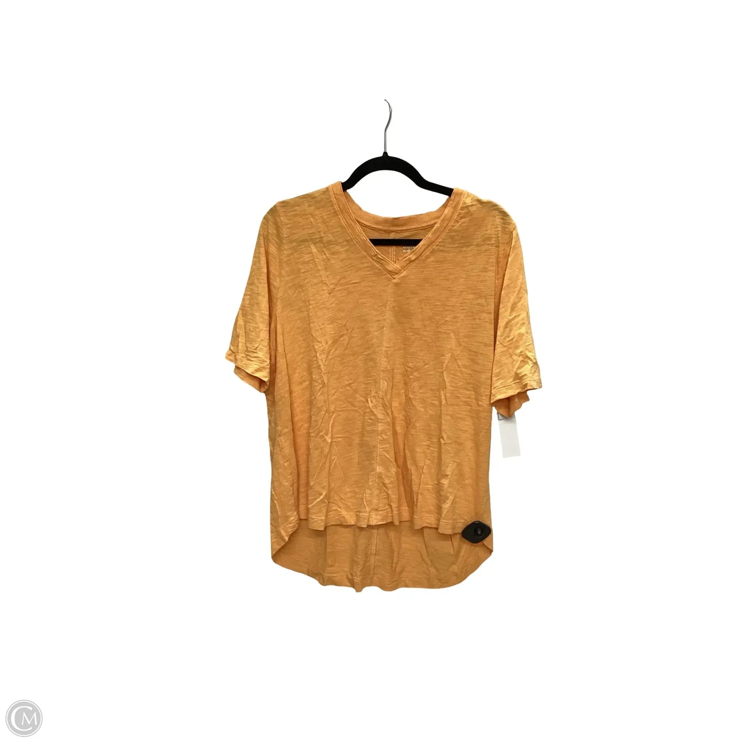 Blouse Short Sleeve By Chicos In Yellow, Size: Xl