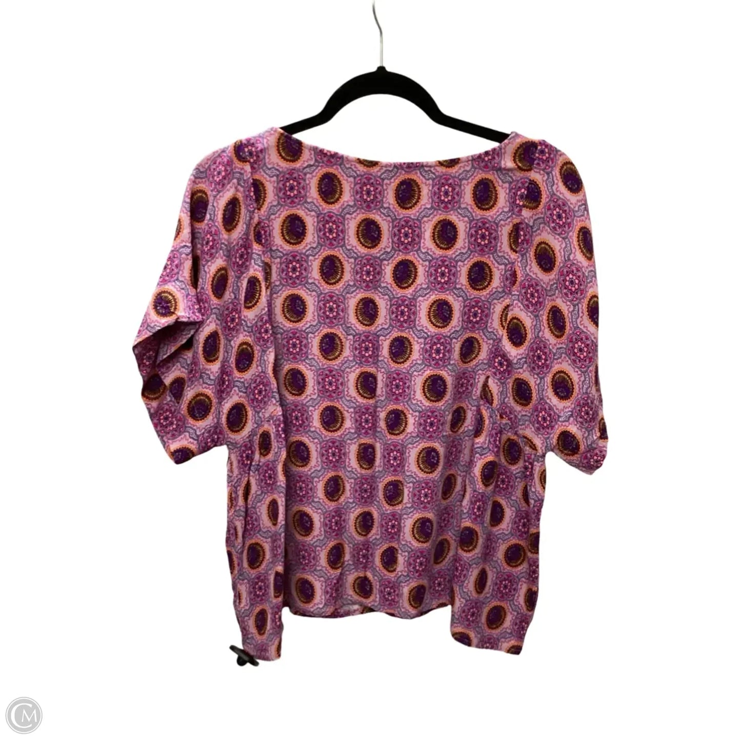 Blouse Short Sleeve By Maeve In Purple, Size: L