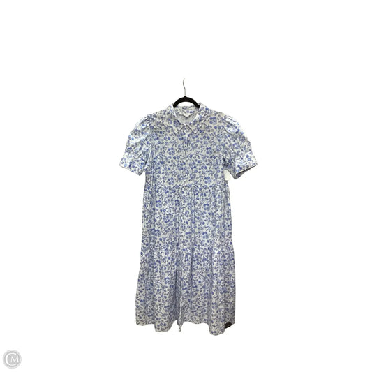 Dress Casual Midi By Crown And Ivy In Blue & White, Size: Xlp