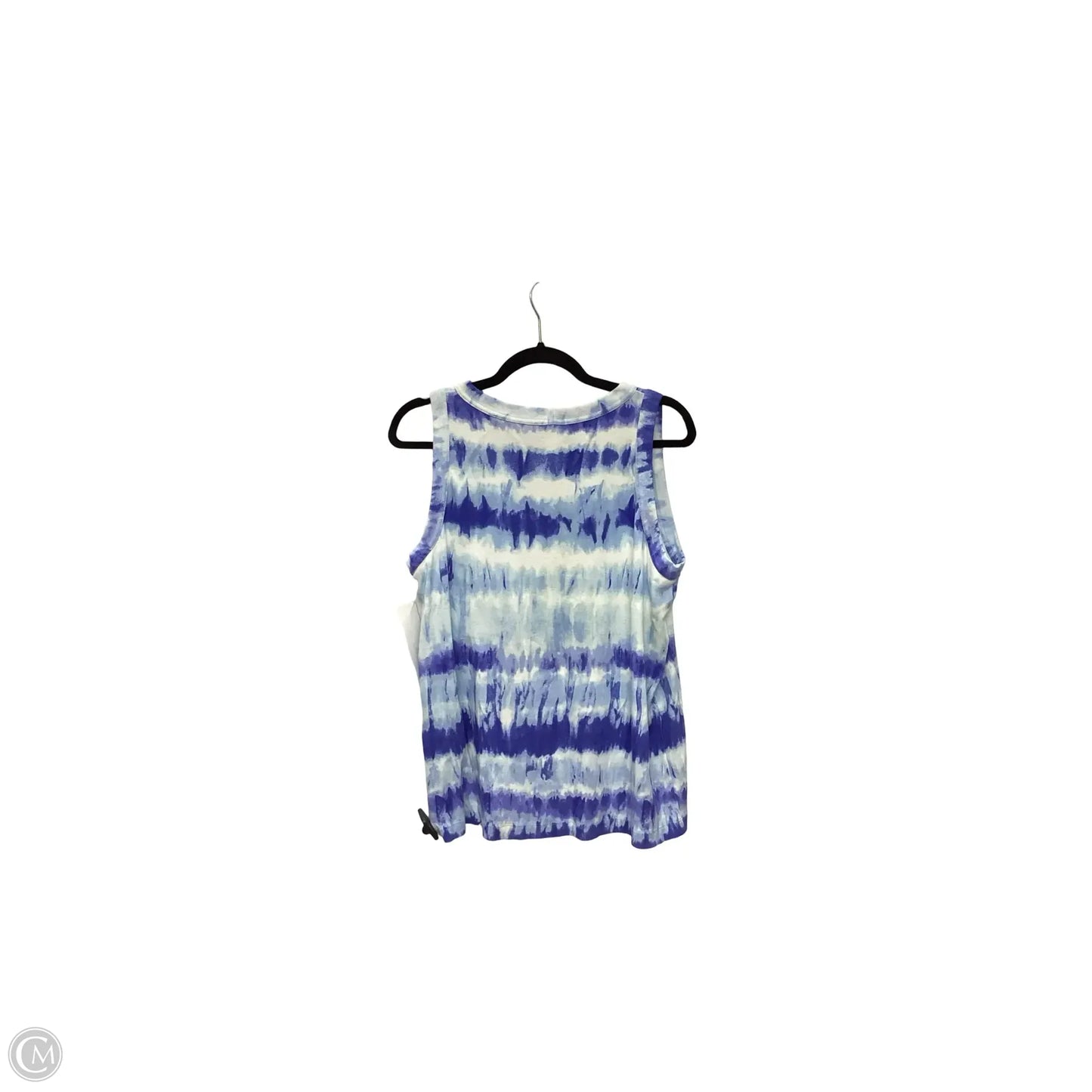 Top Sleeveless Basic By Chicos In Blue & White, Size: Xl