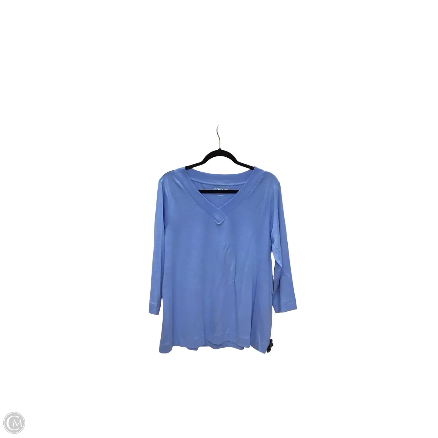 Top 3/4 Sleeve By Chicos In Blue, Size: Xl