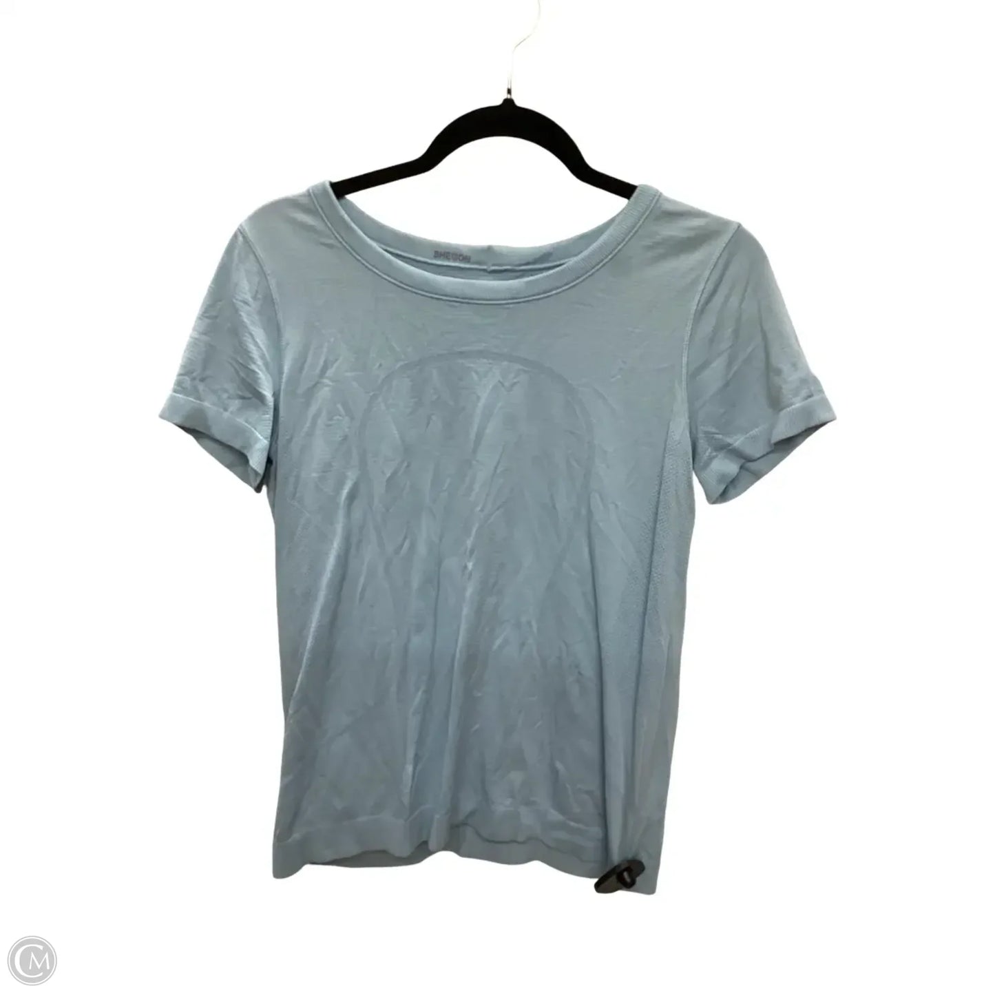 Athletic Top Short Sleeve By Lululemon In Blue, Size: 8