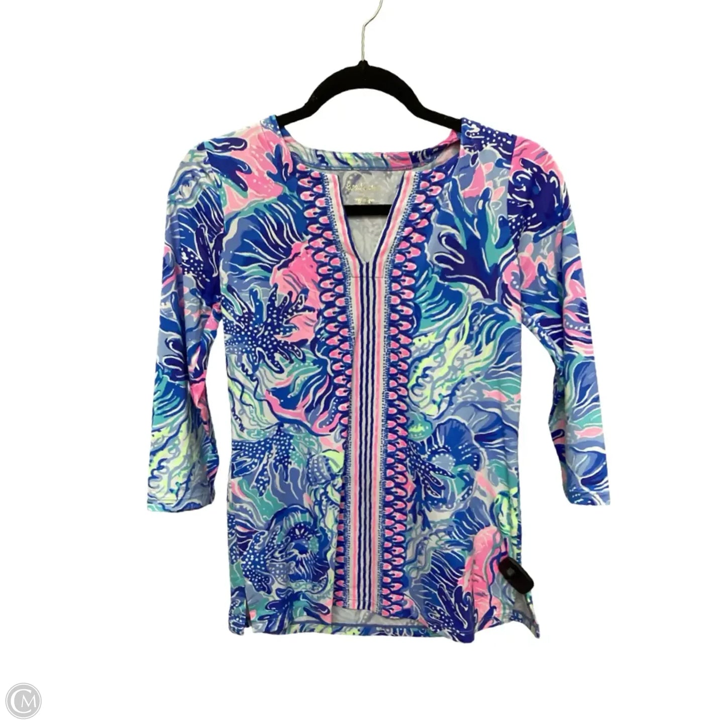 Blouse Designer By Lilly Pulitzer In Blue, Size: Xs