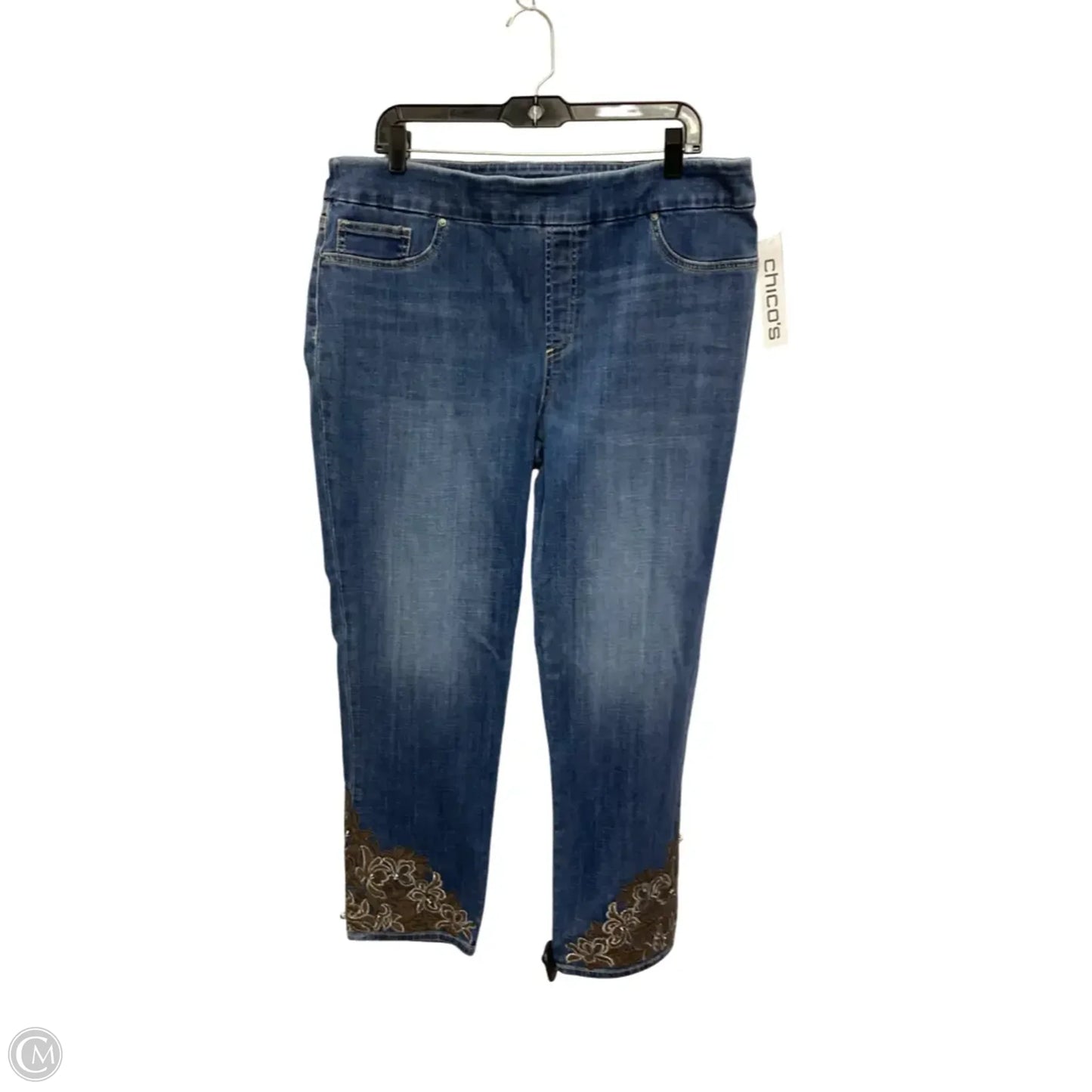 Jeans Jeggings By Chicos In Blue Denim, Size: 16