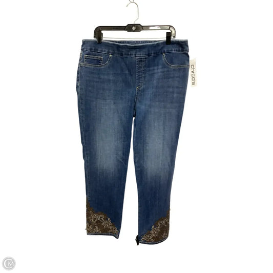Jeans Jeggings By Chicos In Blue Denim, Size: 16