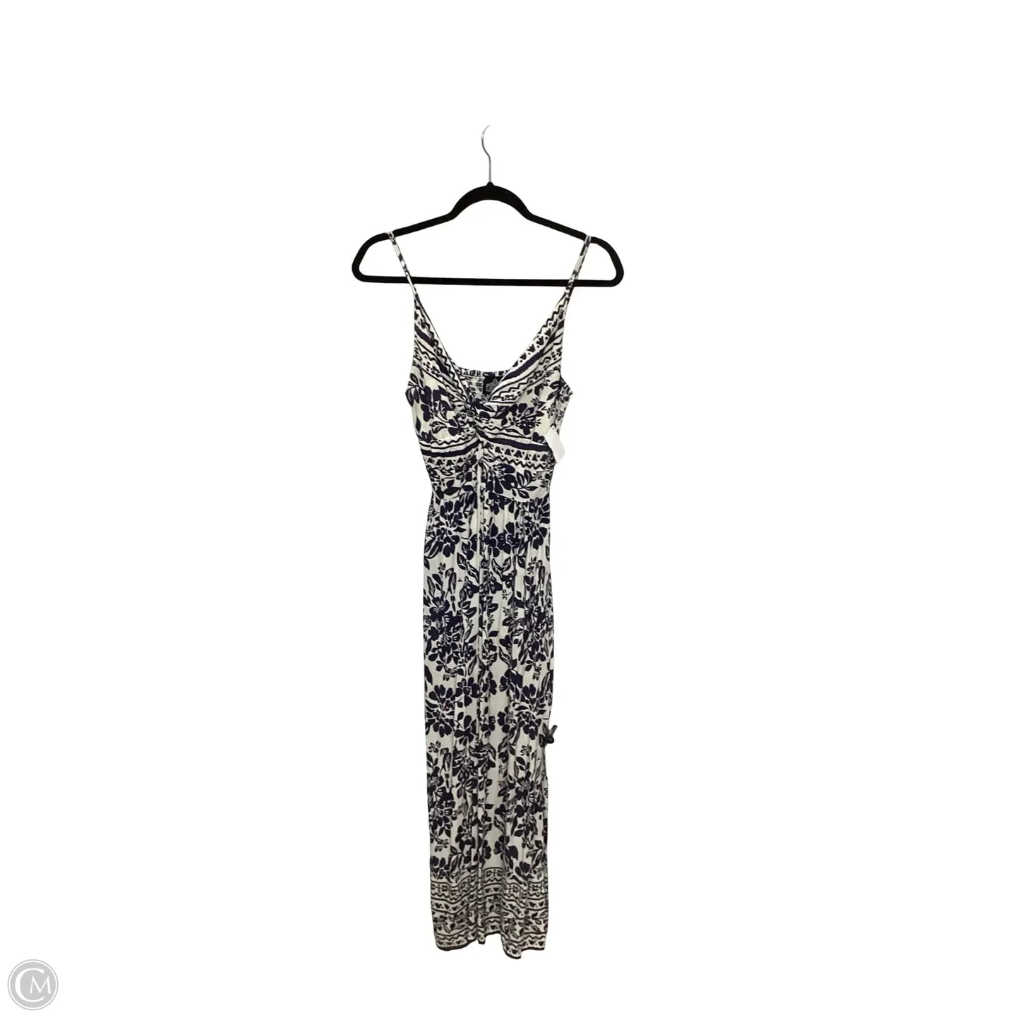 Dress Casual Maxi By Angie In Blue & White, Size: L