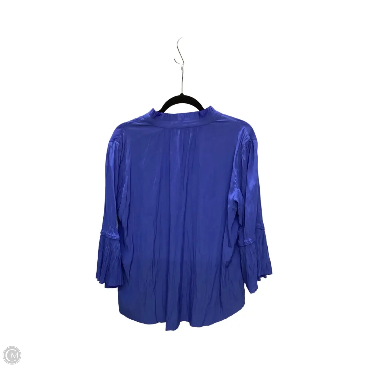 Blouse 3/4 Sleeve By Chicos In Blue, Size: 2