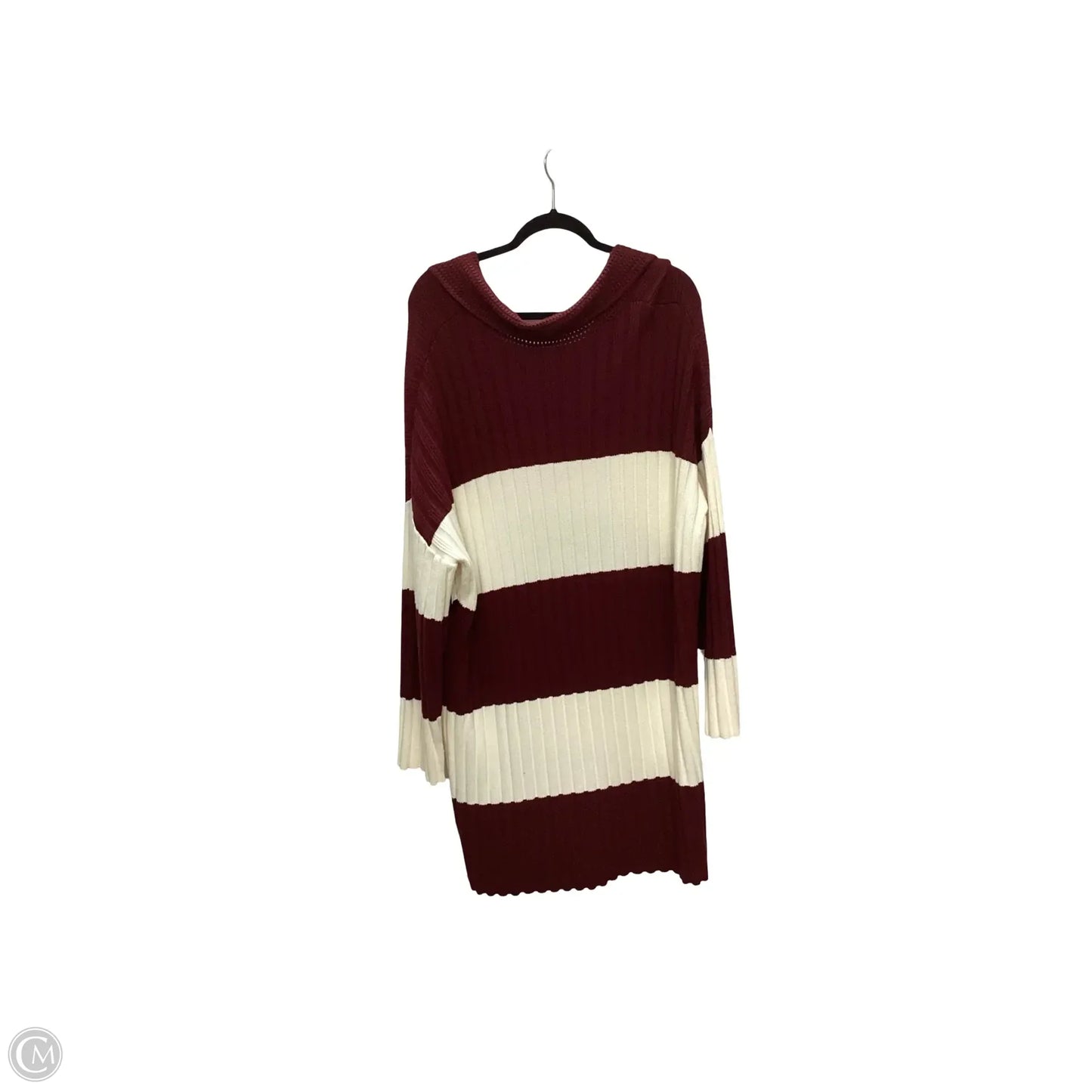 Dress Sweater By Future Collective In Red & White, Size: Xxl