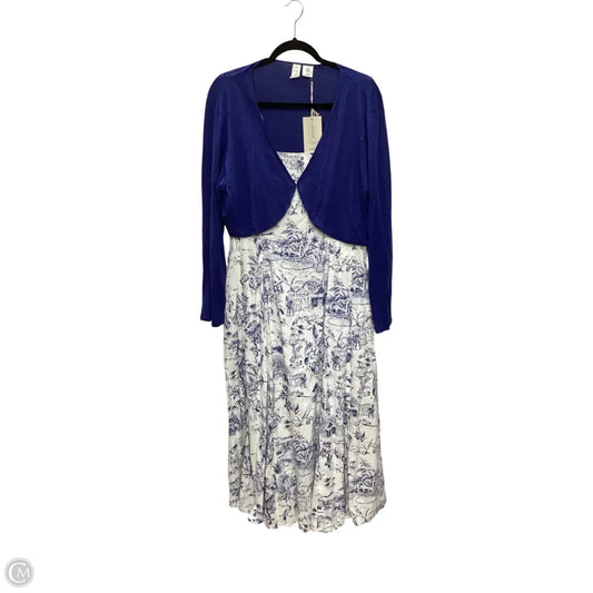 Dress Set 2pc By Joie In Blue & White, Size: 14