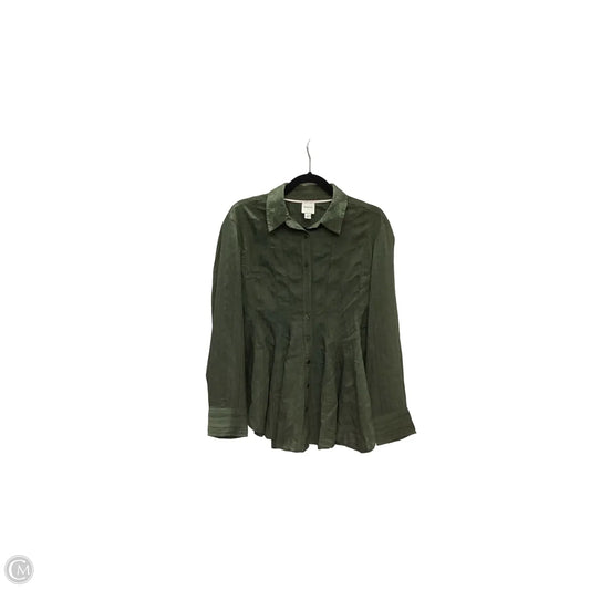 Blouse Long Sleeve By Maeve In Green, Size: S