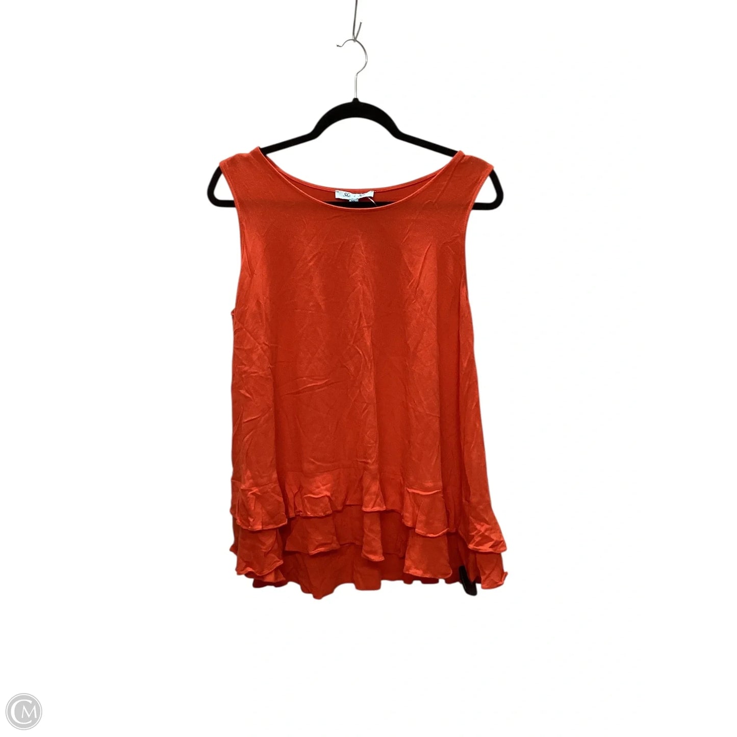Top Sleeveless By She + Sky In Orange, Size: Xl